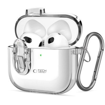 Etui Tech-Protect Slim Hook na AirPods 4 - przezroczyste