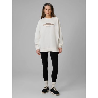 3. Bluza dresowa oversize bez kaptura damska 4F 4FRSS26TSWSF2993-11S