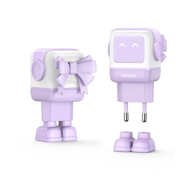 3. Ugreen Nexode RG 65W 3-Port GaN Komputer przenośny, Telefon komórkowy, Myszka Mickey, Laptop, Power bank, Telefon Różowy Prąd przemienny Szybkie ładowanie Wewnętrzna