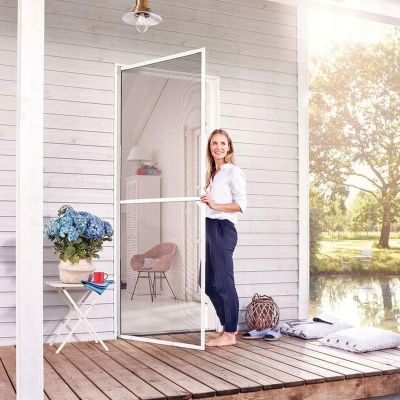 18. MOSKITIERA DRZWI ALU 100X215 BIAŁA BASIC PLUS