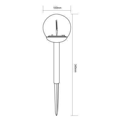 12. LAMPA SOLARNA KULA OZDOBNA 10X34.5CM