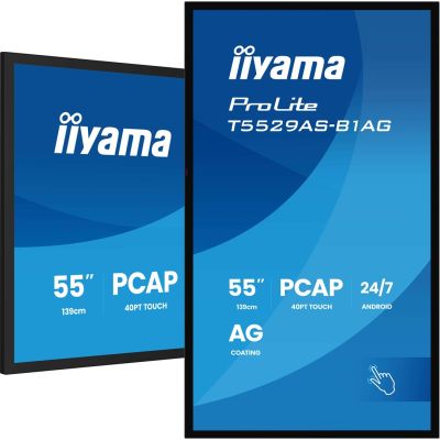 25. Monitor dotykowy IIYAMA 139cm (55") T5529AS-B1AG 16:9 M-Touch 2xHDMI+UBS-C (Speditionsversand)