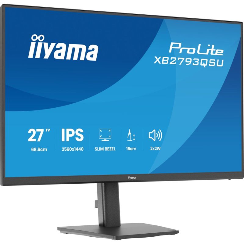 5. iiyama ProLite XB2793QSU-B1 monitor komputerowy 68,6 cm (27") 2560 x 1440 px Quad HD LED Czarny