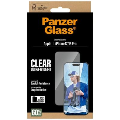 5. Szkło hartowane PanzerGlass Ultra-Wide Fit EasyAligner na iPhone 17 / 16 Pro