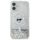 3. Etui Karl Lagerfeld Liquid Glitter Choupette Head Magsafe na iPhone 16 - przezroczyste