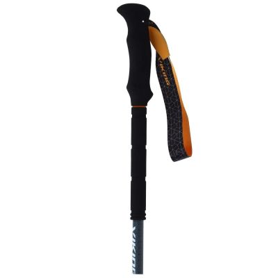 9. Kije skitourowe VIKING Kangri Skitouring 65-135cm, szaro-pomarańczowe