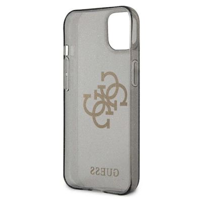 7. Etui Guess Glitter 4G Big Logo na iPhone 13 mini - czarne