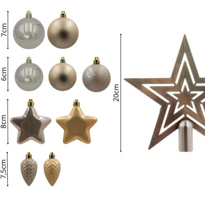 4. BOMBKA DEKORACYJNA PLASTIKOWA BEZPIECZNA 40SZT CREAM MICA