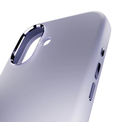 6. Etui silikonowe Puro Icon Mag Pro Liquid Silicone na iPhone 17 kompatybilne z MagSafe, z ochroną aparatu i aluminiowymi przyciskami - lawendowe