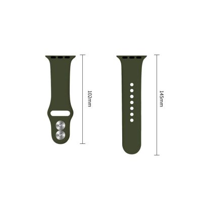 3. Pasek Tech-Protect Silicone na Apple Watch 44 / 45 / 46 / 49 mm - zielony