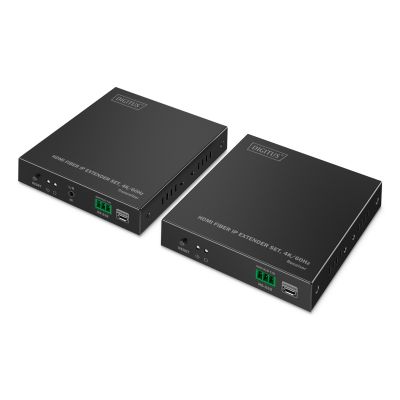 Przedłużacz światłowodowy HDMI 4K/60Hz przez IP 1G lub do 40km/300m, HDMI Loop-Out, sterowanie IR - zestaw
