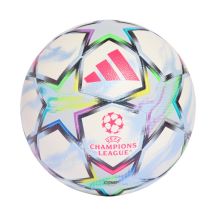 Piłka nożna adidas UCL Competition 26/27 League Stage biało-błękitna / kolorowa KE9766