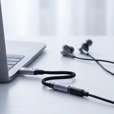 8. Adapter Tech-Protect Ultraboost USB-C to Mini Jack 3.5mm DAC - ciemnoszary