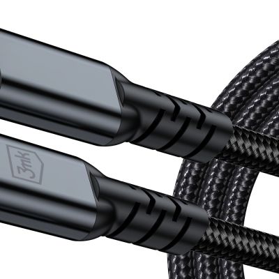 7. Kabel 3mk Hyper Cable N-SERIES Thunderbolt 4 USB-C / USB-C 1m 48V/5A 40Gb/s 240W 8K60Hz - czarny