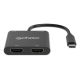7. Manhattan 154321 adapter kablowy 0,15 m USB Type-C 2 x HDMI Czarny