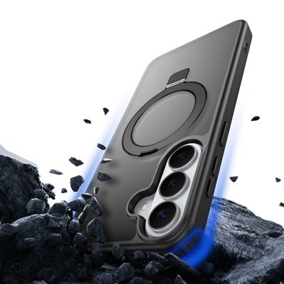 8. Etui Dux Ducis Yind na Samsung Galaxy S26 z podstawką kompatybilne z MagSafe - czarne