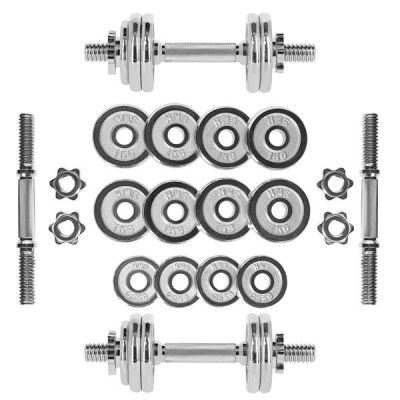 10. Sztangielki w walizce CHROME HMS 2x7,5kg STC15