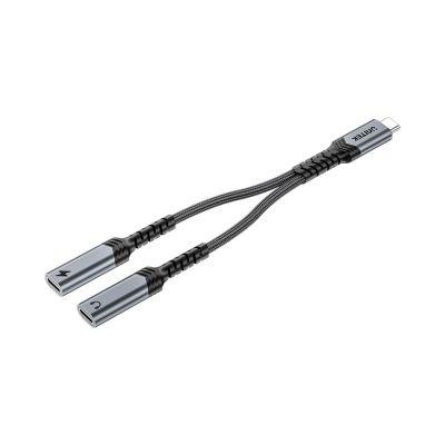 6. UNITEK ADAPTER AUDIO I ŁADOWANIA PD 2XUSB-C 15CM