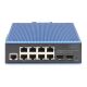 4. Przemysłowy 8+2 Port L2 Managed Gigabit Ethernet Switch 8x GE RJ45 + 2 SFP Port