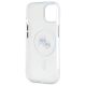 7. Etui Karl Lagerfeld IML Metal Karl&Choupette Head MagSafe na iPhone 15 - białe