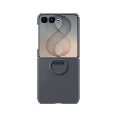 2. EF-EF776CBE Samsung Silicone Magnetic Cover with Ring for Galaxy Z Flip 8 Black
