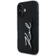 2. Etui Karl Lagerfeld HC Grained PU Cardslot Metal Signature na iPhone 16 - czarne