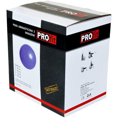 22. Piłka gimnastyczna z masażem PROFIT 55cm fioletowa DK 2104