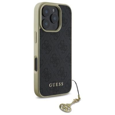 4. Etui Guess 4G Charms Collection na iPhone 16 Pro - czarne