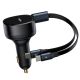3. Ładowarka samochodowa Baseus Enjoyment 33W 2w1 2x USB-C - czarna