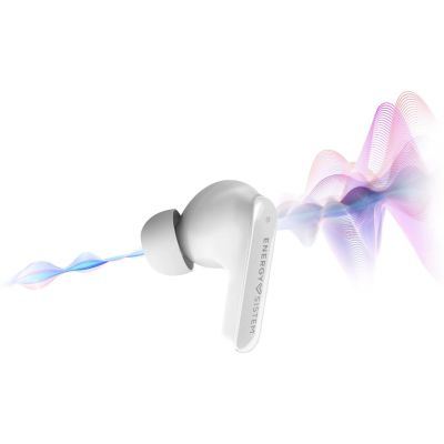 7. Słuchawki bezprzewodowe Energy Sistem True Wireless Earphones Serenity ANC z mikrofonem Bluetooth białe