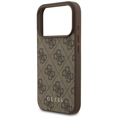 6. Etui Guess 4G Classic na iPhone 17 Pro / 18 Pro - brązowe
