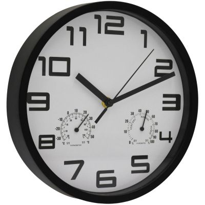5. ZEGAR ŚCIENNY 25CM Z TERMOMETREM BIAŁY