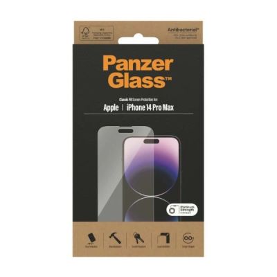 6. Szkło PanzerGlass Classic Fit antybakteryjne na iPhone 14 Pro Max