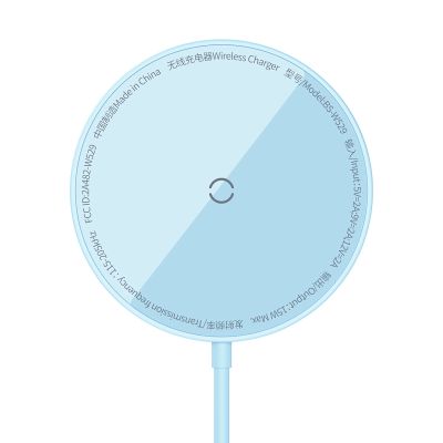 3. Baseus Simple Mini3 ładowarka magnetyczna MagSafe Qi 15W niebieska