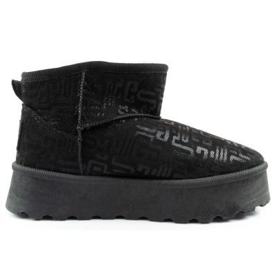 4. Lee Cooper buty śniegowce damskie zimowe modne futerko ocieplane botki czarne