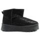 4. Lee Cooper buty śniegowce damskie zimowe modne futerko ocieplane botki czarne