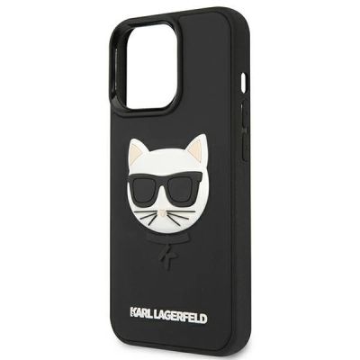 6. Etui Karl Lagerfeld 3D Rubber Choupette na iPhone 13 Pro / iPhone 13 - czarne
