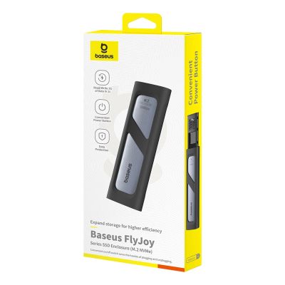 7. Kieszeń na dysk SSD Baseus FlyJoy M.2 NVMe 10 Gb/s - szara