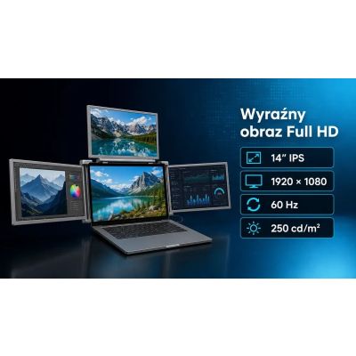 12. EXTRALINK SMART LIFE 16" 2-SCREEN MONITOR FOR LAPTOPS 12" TO 18.5" S11