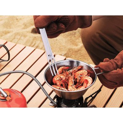 7. Sztućce turystyczne tytanowe niezbędnik - łyżka + widelec - NexTool NE20133