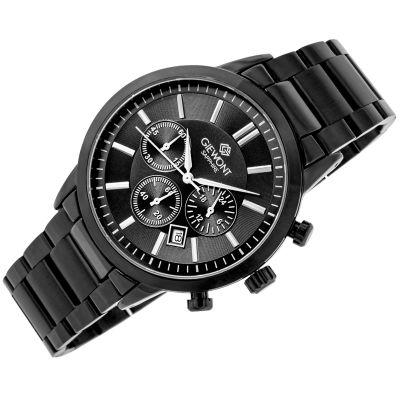 3. Zegarek Męski Giewont Chronograph Sapphire Czarny GW8510-B2