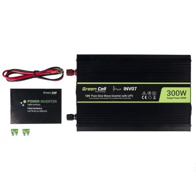 2. GREEN CELL PRZETWORNICA INV07 12V-230V 300W/600W CZYSTA SINUSOIDA