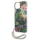 5. Etui Guess Flower Strap na iPhone 13 mini - niebieskie