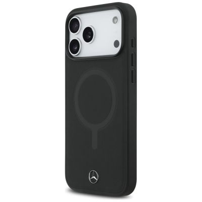 2. Etui Mercedes Plain Smooth Leather MagSafe do iPhone 17 Pro Max - czarne