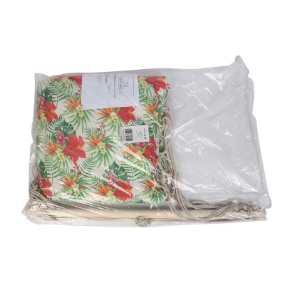 3. HAMAK FOTEL WISZĄCY BRAZYLIJSKI 100x50CM NATURA Z WSZYTĄ PODUSZKĄ TROPIC JUNGLE