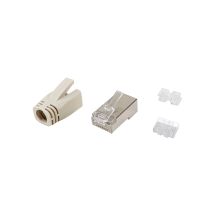 Equip 121182 wtyczka RJ-45 Stal nierdzewna, Przezroczysty, Biały