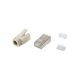 Equip 121182 wtyczka RJ-45 Stal nierdzewna, Przezroczysty, Biały