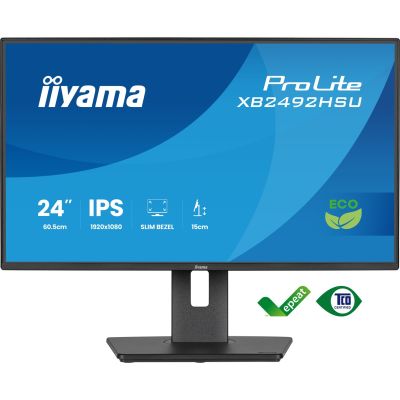 38. Monitor iiyama ProLite 24-calowy panel IPS Full HD z wąskimi ramkami, klasą energetyczną B, regulowaną wysokością