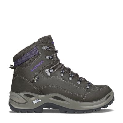 Buty trekkingowe damskie Lowa RENEGADE GTX MID  slate/blackberry Gore-Tex wodoodporne szare (321945 7937)
