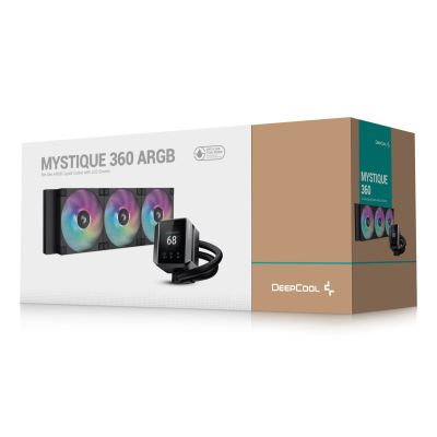 13. DeepCool MYSTIQUE 360 ARGB Procesor Chłodnica cieczy all-in-one 12 cm Czarny 1 szt.